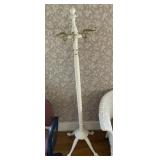 69" H COAT POLE TURNED CENTER W/ PAW FEET