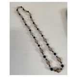 BLOWN GLASS BEADED NECKLACE 14"