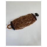 MULTISTRAND BEADED BRACELET WITH WOOD ENDS TOGGLE