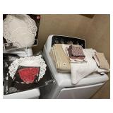 TOWELS LARGE AND KITCHEN, DOLLIES INCL. HEART