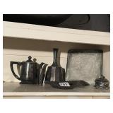 VINTAGE ANTIQUE SILVER PLATE DRESSER BOX FOR