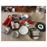 BASKET W/ LINER, STARBUCK CUPS, LARGE PLASTIC