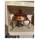 COPPER CHAFFER WITH CERAMIC INSERT
