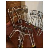 FIVE ASSORTED WALKERS ALUMINUM LIGHTWEIGHT SOME