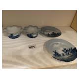 VERSAILLES GERMANY DISHES AND PLATES ONE W/ CHIP