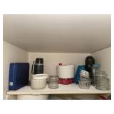 GLASS JARS COFFEE URNS THERMOS TINS TWO SALAD