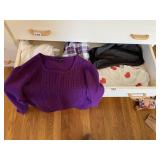 YEOH LEE NY DRESS, SZ. LARGE SWEATER AND SLEEP
