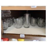 FULL SHELF OF GLASSES MUGS BASKET FOR GIBSON