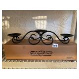 SOUTHERN LIVING IRON THREE PEDESTAL CANDLE HOLDER
