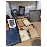 ASSORTED PICTURE FRAMES AND ALBUM