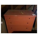 3 DRAWER PAINTED CHEST 37.5 W X 37" H X 21" D