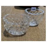 2 CRYSTAL WATERFORD 4.5" X 5" VASES