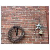 SET OF BELLS W/ STAR AND GRAPE VINE WREATH