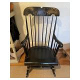 BLACK STENCIL BACK ROCKER CONSTRUCTED BY NICKOLS