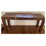 MID CENTURY SOFA TABLE 23 INCHES HIGH X 14 INCHES