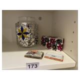 BOOK TRINKET BOX , GLASS VASE ETC.