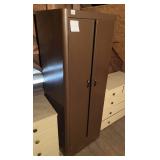 BROWN METAL STORAGE CABINET 24" W X 64" H X 20" D