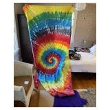 120" L TIE DYE TABLECLOTH AND JAEGER LONDON