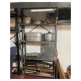 METAL SHELF UNIT 36 INCHES WIDE 76 INCHES HIGH