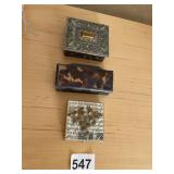 3 TRINKET BOXES