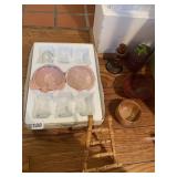 FAVORICAM HAND MADE TEA SET, WOOD CUP, CANDLE