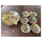 PLASTIC FRUIT SERVING BOWL SET 6 SM BOWLS