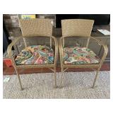 ARMCHAIRS W/ COLORFUL CUSHIONS