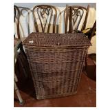 WICKER LAUNDRY BASKET VINTAGE 28 INCHES HIGH 22