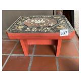 STEP STORE CARVED WOOD DESIGN PAINTED BASS PRESS