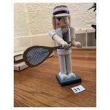 WOOD TENNIS PLAYING NUTCRACKER