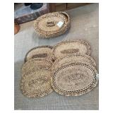 OVAL RATTAN BASKET FILLED WITH HANDCRAFTED