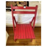 2 RED FOLDING CHAIRS
