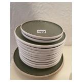 HARKER WARE PLATES 14 TOTAL