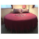 MCM CIRCLE BED 82" ROUND WITH MATCHING DRAPES