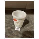FENTON SIGNED SANTA GLASS HAND PAINTED