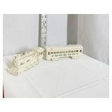 LENOX CHRISTMAS VILLAGE TRAIN & PASSENGER CAR NIB