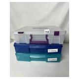 3 LOCKING CONTAINERS, SCRAPBOOKING, PAPER STORAGE