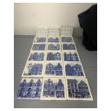 KLM BLUE TILES - 15 PC. - 3" X 3"