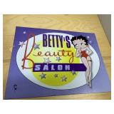 BETTY BOOP BEAUTY SALON TIN SIGN 12.5" X 16.5"