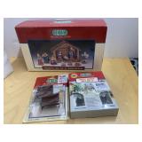 LEMAX NATIVITY, PARK BENCH, SPOTLIGHTS