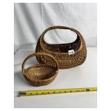 2 OVAL HANDLED BASKETS