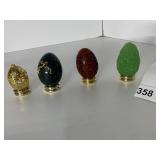 THE FRANKLIN MINT EGGS WITH STANDS