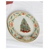 CHRISTMAS TREE AROUND THE WORLD PLATE NIB 20TH