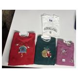 LADIES EMBELLISHED SWEATSHIRTS, 2 MED 1 SM, SZ M