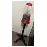 FLOOR GUM BALL MACHINE CAROUSEL METAL W/ GLASS