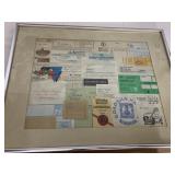 FRAMED RECEIPTS AIRLINES, ETC.