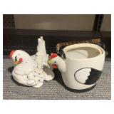 CHICKEN WITH HANDLE & FIGURINE