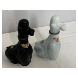 WINE DECANTER FILLED WITH WINE BLACK AND WHITE