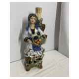 ITALY FIGURINE LADY HOLDING BASKET