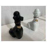 WINE DECANTER FILLED WITH WINE BLACK AND WHITE